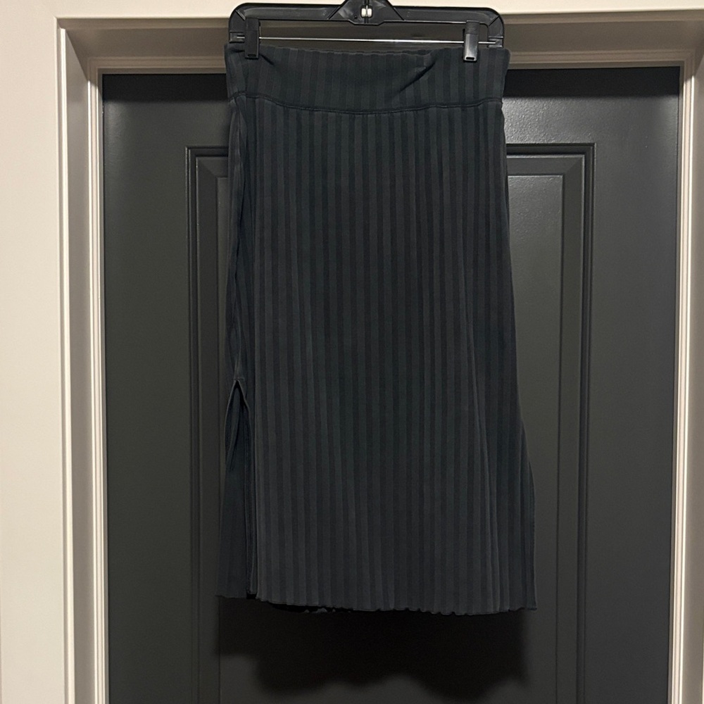 Aerie Charcoal Pinstripe Pencil Skirt